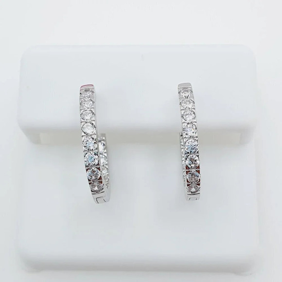 "925 Sterling Silver Cubic Zirconia Earrings, U19254669 - Picture 2 of 11